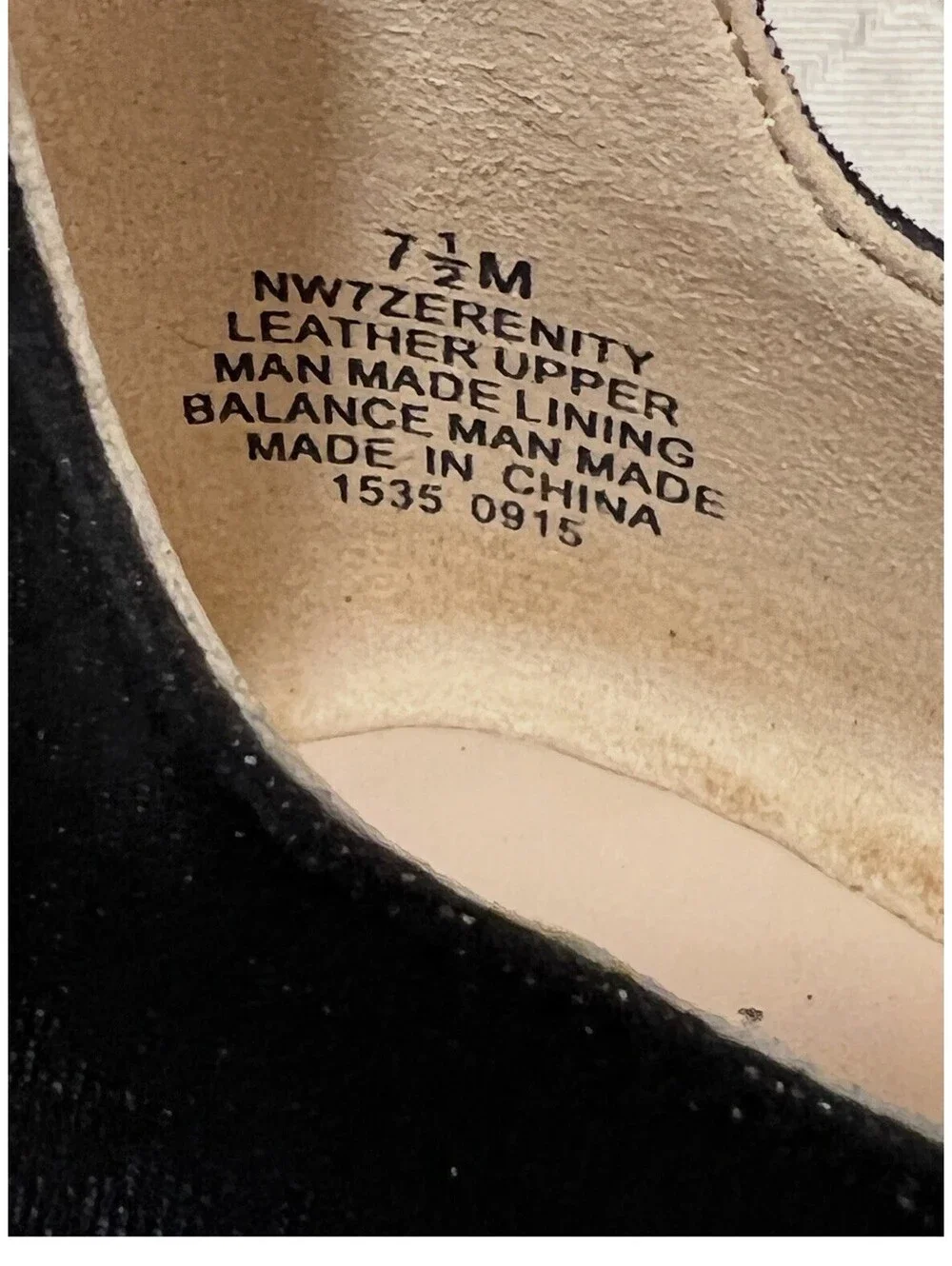 Nine West Black Suede Ballet Flats: Size 7.5